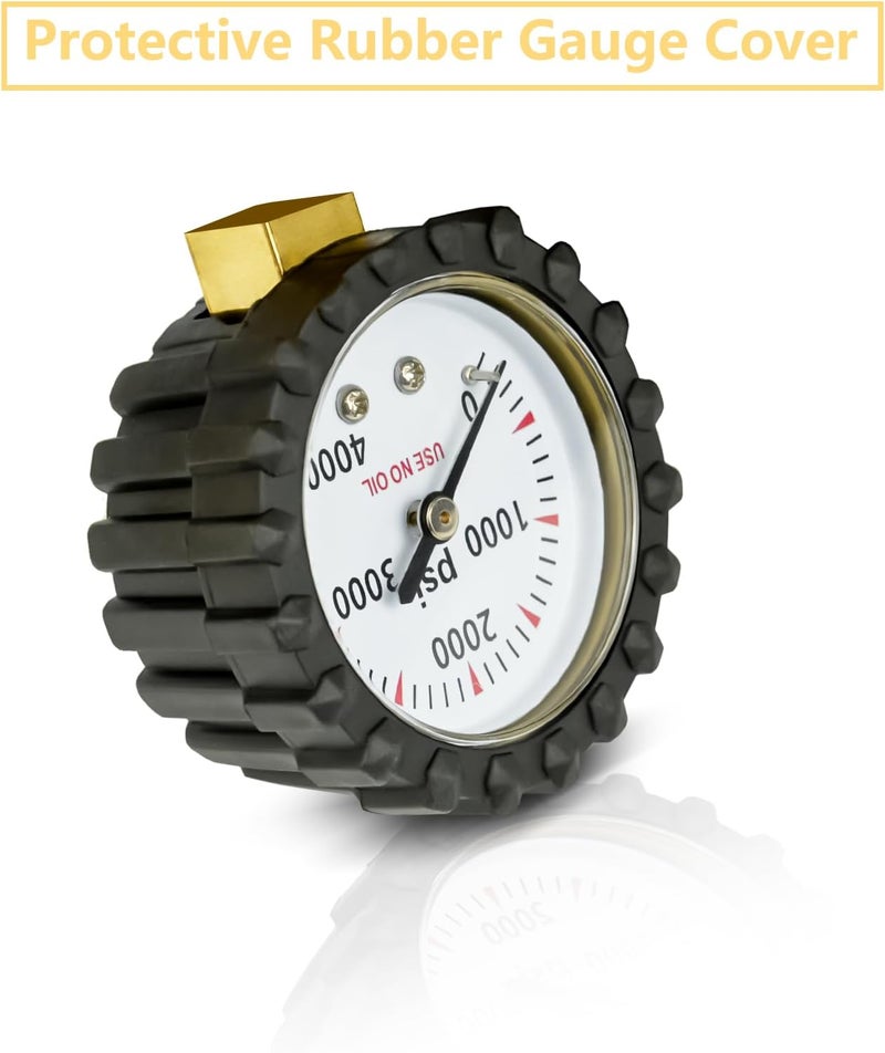 Zistel منظم النيتروجين مع ضغط توصيل 0-800PSI، خرطوم بطول 6.6 قدم، اتصال مدخل CGA580 وتركيب ذكر 1/4 بوصة - Image 5